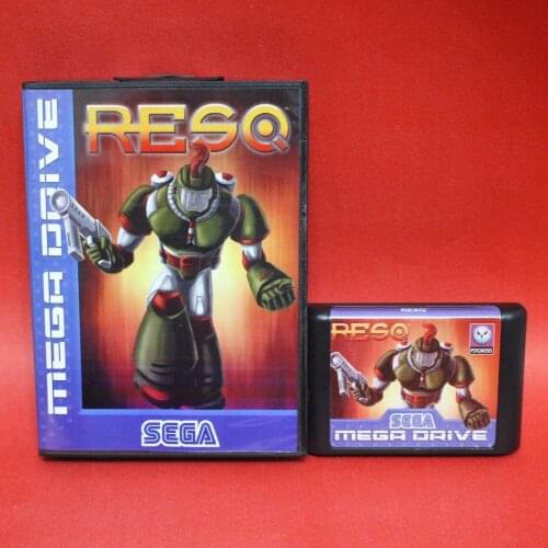 RESQ 16 bit MD card with Retail box for Sega MegaDrive Video Game console system
