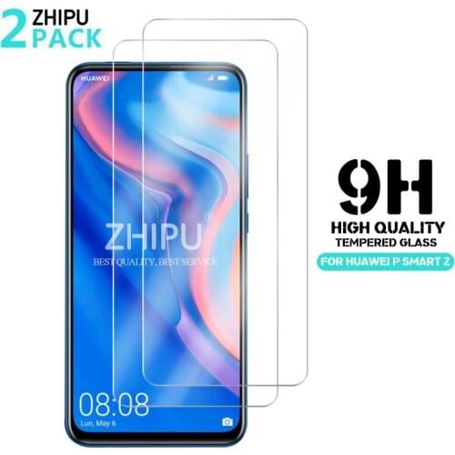 2Pcs Tempered Glass For Huawei P Smart Z Screen Protector 2.5D 9H Tempered Glass For Huawei P Smart Z Protective Film 6.59"