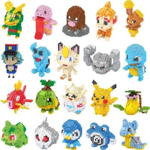 39 Styles Pokemon Cartoon Characters Big Collection Of Dragon Pikachu Blocks Childrens Puzzle building Toys