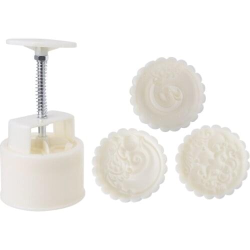 DIY 3D Mooncake Molds 150/200g National Tide Wind Patterns Mooncake Mold Press Safe Cookie Mould for Mid-Autumn Festival