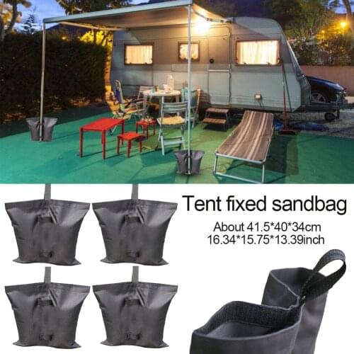 4Pcs Waterproof Fixing Oxford Awning Tent Stand Fix Outdoor Camping Umbrella Instant Feet Sun Shelter Weighted Sand Bag Holder