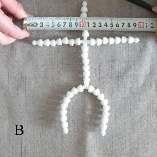 40pcs 19x12x10mm bulk toy joint skeleton + 1 pcs cross connector + 1pcs triangle connector for diy doll accessories