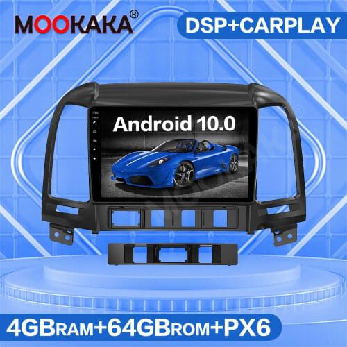 4G SIM LTE Android 10.0 Car Multimedia Player For Hyundai Santa Fe 2006-2012 GPS Navigation Audio Radio Tape Recorder Head Unit