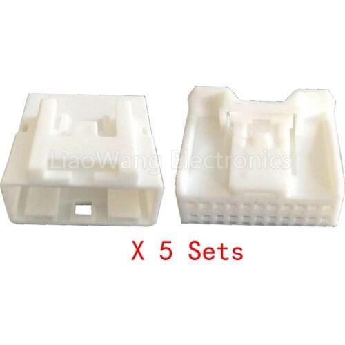 5 Sets 22 Pin car audio navigation reversing mirror wiring harness connector domestic with terminal DJ7221S-0.7-11/21