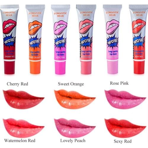 6 Colors Tattoo Magic Color Lip Stain Waterproof Long-lasting Peel Off Lip Gloss For Natural Lips Easy Use Makeup Tool For Women