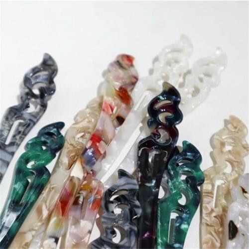 7 colors Hair Sticks Acetate Headbands For Women Elegance Lady Hairpins Fashion Hair Clip Hair Accessories Headwear New 2021