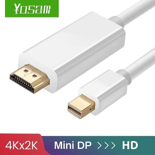 YOSAM Mini Displayport to HDMI-Comaptible cable 4K Thunderbolt 2 adapter for MacBook Air13 iMac Chromebook Mini DP to HD adapter