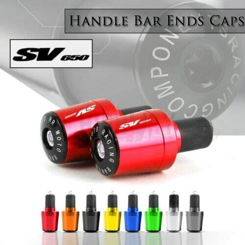 Motorcycle Accessories 7/8'' 22MM Handlebar Grips Handle Bar Cap End Plugs For SUZUKI SV 650 SV650/S