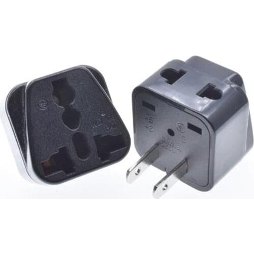 Black white 10A 110V/250V copper 2-into-1 AU/UK/US/EU to USA Canada Japan universal travel adaptor plug socket converter