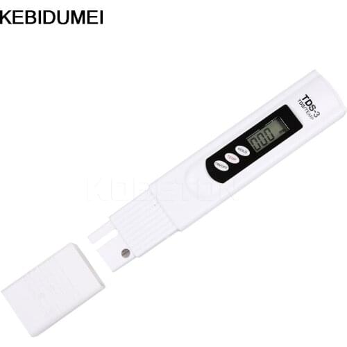 1pc hot sale White Digital LCD Water Quality Purity Filter TDS Meter Tester 0-9999 PPM Temp Pen