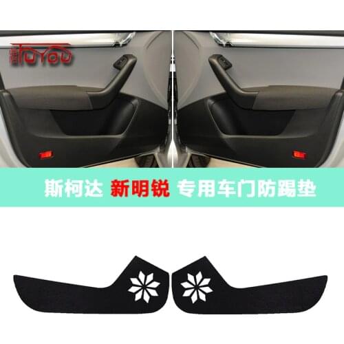 For Skoda Octavia 4pcs Car Inside Door Cover Pad Scratch Protection Anti Kick Pad Car Interior