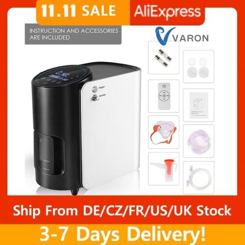 EU US Stock ttlife 1-7L/min Adjustable Home Atomization Large Screen Mini Oxygen Generator Machine Oxygen Concentrator