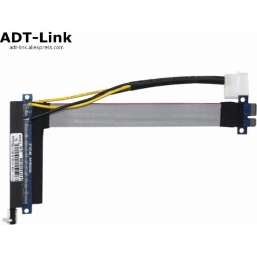 1X TO 16X Flexible Extension PCI Express 1 to 16 X Adapter PCI-E Riser Card Extender Cable with 4pin power for Bitcoin Miner