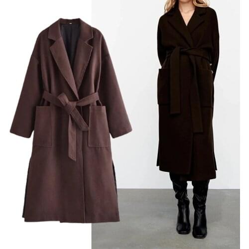 Женские пальто с поясом Klkxmyt China At AliExpress