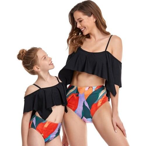 Summer Mother And Daughter Matching Swimsuit Mommy And Me Swimsuit Women Baby Girls Clothes Family Matching Swimwear