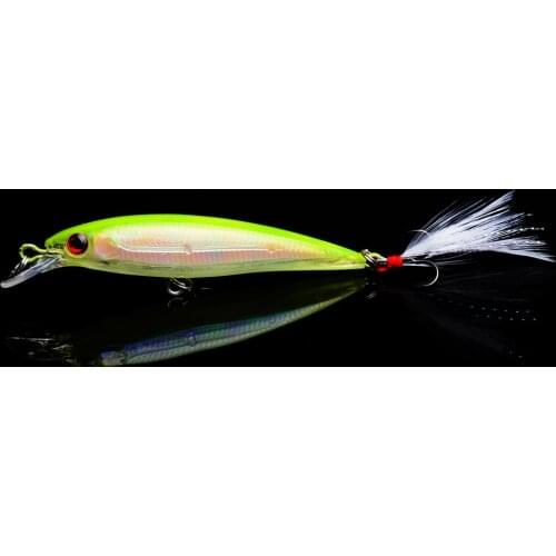 Best Sellers Minnow 9cm 7.2g Fishing lure wobbler Artificial Plastic Feather wobbler Crankbait Fishing Tackle 1pcs