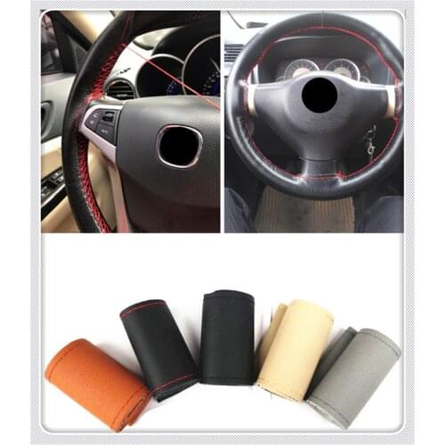 New car interior hand sewing steering wheel cover protection for Opel Corsa Antara Meriva Zafira Insignia Mokka