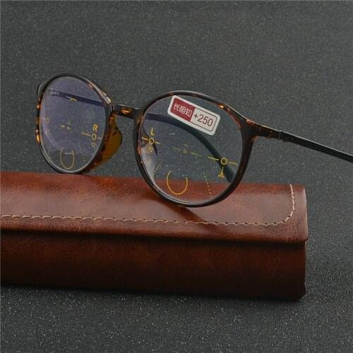 2019 Progressive Smart zoom glasses Transition Photochromic Reading Glasses Men Points for Reader Near Far sight diopter FML