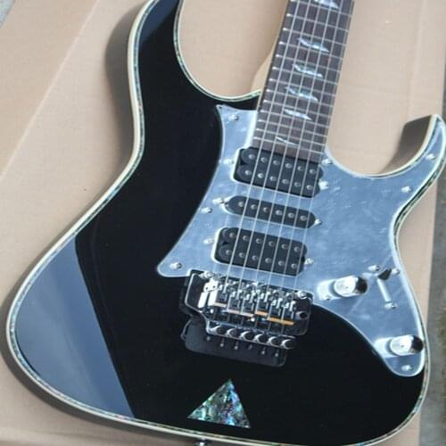 Factory direct sales classic 7V black JEM model electric guitar; Guitar inlaid with colorful shells, free transportation