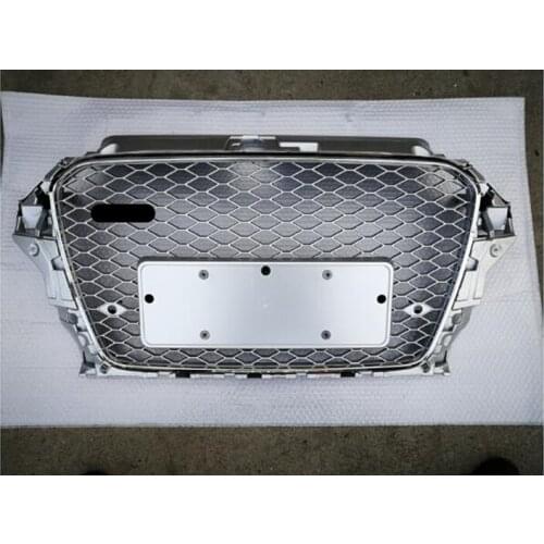 Car Front Bumper Grill Center Grille for Audi A3/S3 8V 2014 2015 2016 (Refit for RS3 Style) Car Front Bumper Grille