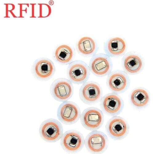 S50 1K 13.56MHz 25mm NFC Tag RFID IC ISO14443A PVC Intelligence Circular Key Fob Transparent Coin Card Fast Shipping 100pcs