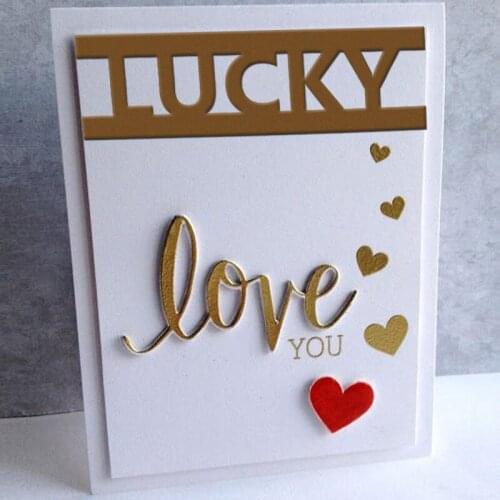 Lucky Letters Metal Die Cuts Cutting Dies For DIY Scrapbooking Embossing Photo Album Paper Cards Decorative festival Crafts card