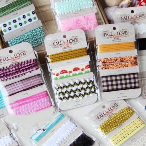 Wide narrow mix colorful packing decorative robbon scrapbooking DIY hobby use paper back card design