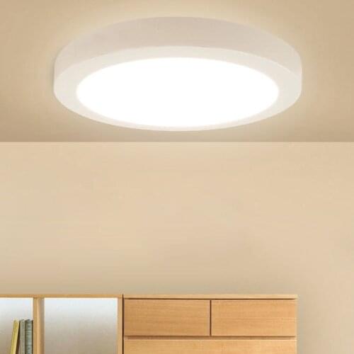 LED LED Ceiling Light 6W 12W 18W 24W Round Square ceiling Light Surface Mounted AC85-265V Modern Lamp For Home Lighting Fixture