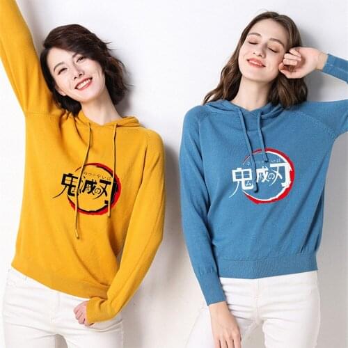 Anime Demon Slayer Clothing Hoodie Sweatshirt Winter Christmas New Year Clothes Tops Women Female Hooded Hoody Friends Gift