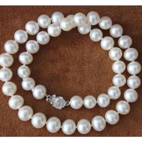 Gorgeous round 10-11mm south sea natural pearl necklace 18"925s