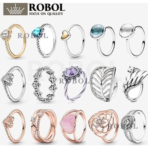 11 High Quality Original 925 Sterling Silver Silver Rose Gold Sparkling Wishbone Heart Ring Woman Jewelry Gift Free Shipping