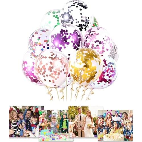 10pcs Party Latex Sequin Balloon Holiday Decorative Latex Balloon Home Wedding Decoration