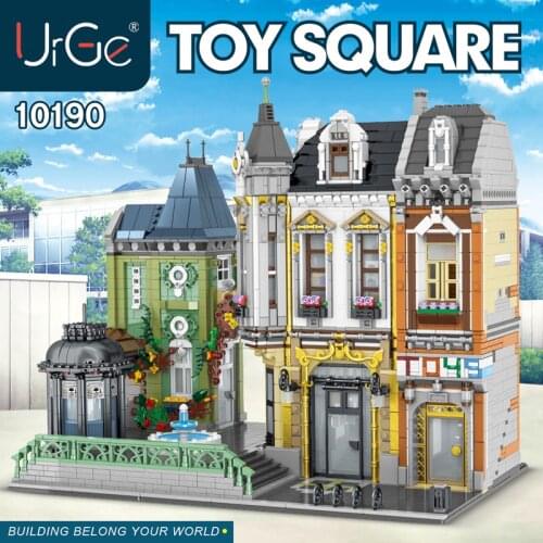 10190 5477pcs In Stock Urge Creative Street Blocks Brick Series View Toys Store Afol Square Building Blocks Brick Education Toys