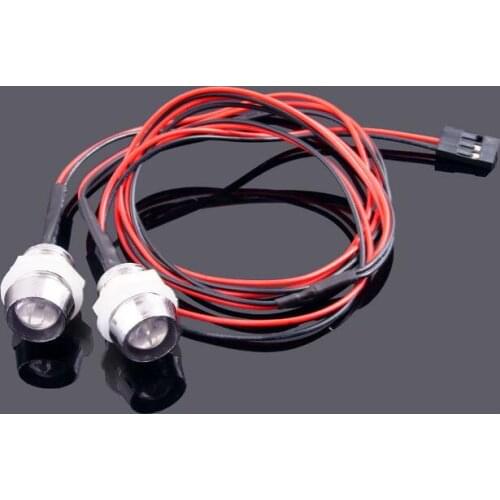 2sets 1 to 2 RC Car LED light lamps cable wiring universal for RC Gasoline/Electric car model white red