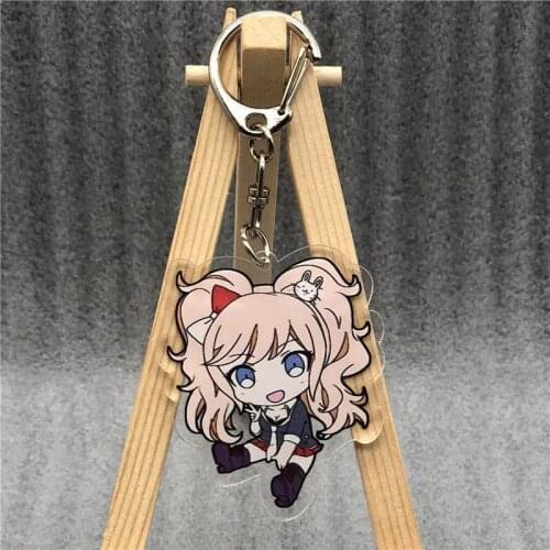 Danganronpa V3 Acrylic Keychain Enoshima Junko Keyring Acrylic Figure Keyring Cosplay Chains Collection Pendant Model Toy