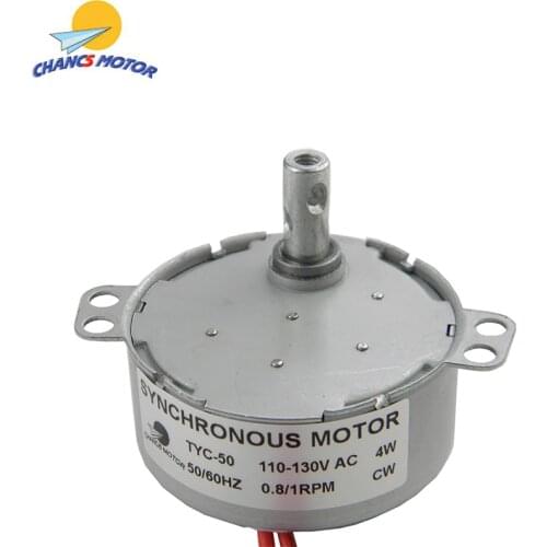 CHANCS TYC-50 Low Speed Small Synchronous Electric Motor 110V AC 0.8/1 RPM CW For Hand-made