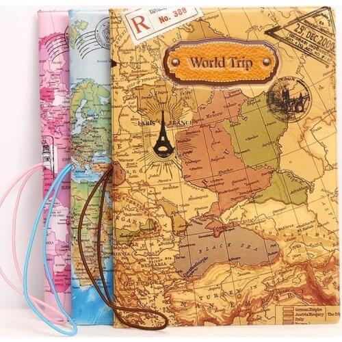 World Map Three-dimensional Passport Case Fashion Passport Case Identity Card Case Passport Case Travel Supplies id card holder