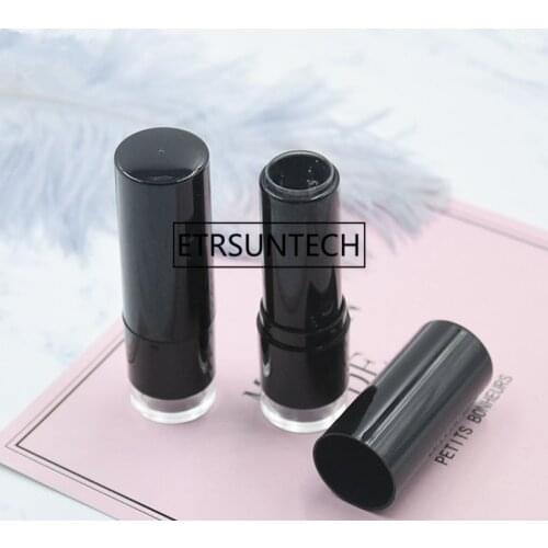12.1MM Black Empty Lipstick Tubes DIY Lip Gloss Lip Balm Containers Refillable Cosmetic Tool F1249