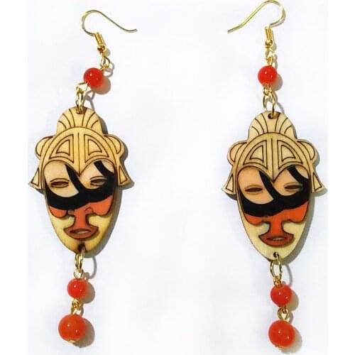 Wood Love Round Drop Earrings Women Drop Earrings Fashion Jewelry Eardrop Personality Hollow Hoop Earrings