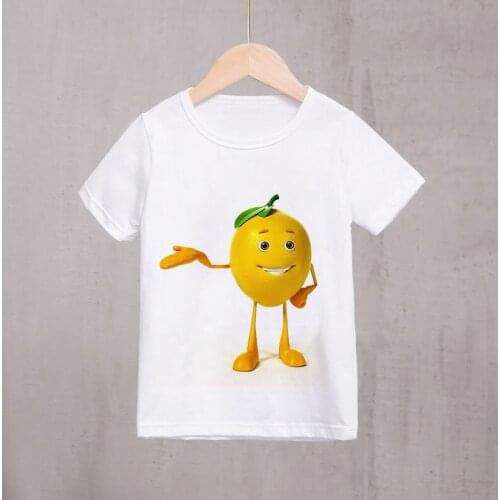 Arrival Fun Boy Girl T-Shirt Spoof Lemon Cute Tee Shirt Fille Harajuku Design Tshirt Kids Simple Round Collar Children Clothing
