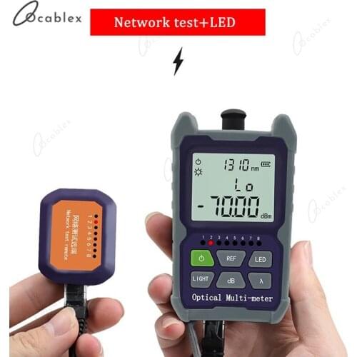 FTTH Mini 4 in 1 Optical Power Meter Rechargeable lithium Fiber Optical Network test SC/FC/ST Universal interface Connector