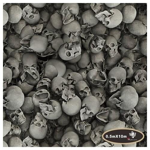 NO.HFD046 Free shipping!Horrible Skull Hydrographic Film Water Transfer Printing Film 50cm aqva print