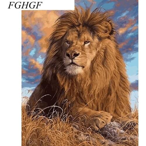 2017 New Frameless DIY Oil Painting By Numbers Hand Painting Oil On Canvas Modern Style Horse Digital Painting