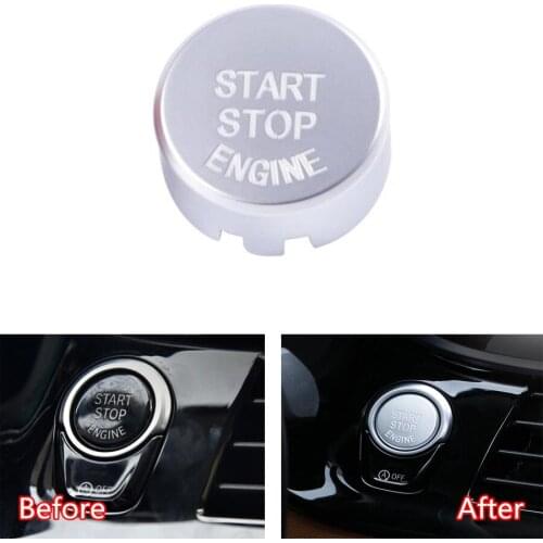 YAQUICKA Car Engine Start Stop Button Switch Replace Cover Cap For BMW 5 Series G38 G30 528li 530li 525li 2018 Auto Accessories