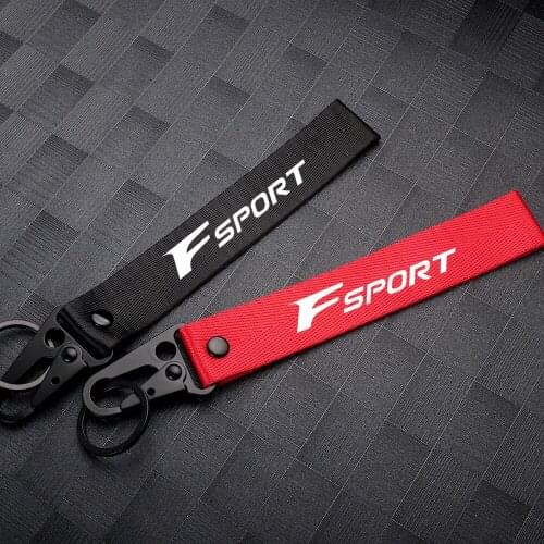 Nylon Car Key Chain For Lexus CT200h ES LS IS GS LC RC GC RX UX NX LX GX Auto F Sport Badge Key Fob Keyrings Decor Accessories