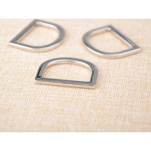1 Inch ( 25mm inner width ) Flat Silver D Rings