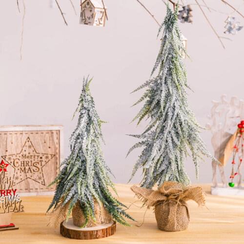 Fake Pinales Christmas Tree for Christmas Home Decoration Mini Snow Frost Tree Christmas Tree for Shop Cupboard Table Decoration