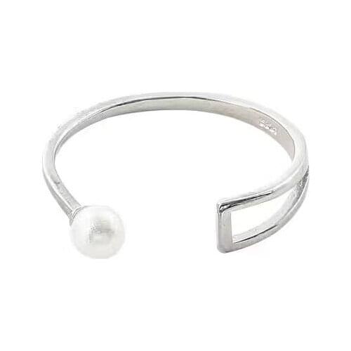 DIY Charm 925 Sterling Silver Adjustable Finger Ring Base Settings Findings Jewelry Parts Fittings Accessories for Beads