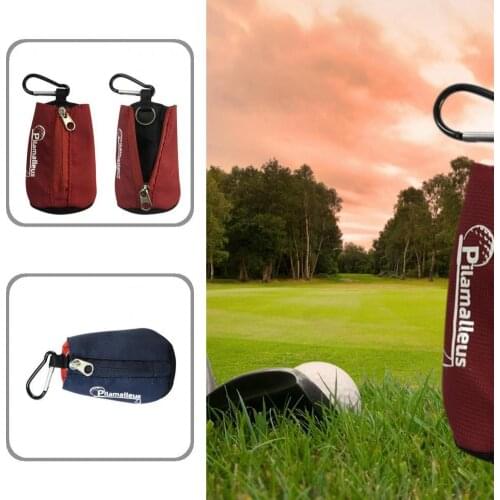 Polyester Practical 2 Golf Ball Holder Pouch Golf Supplies Golf Ball Holder High Elasticity for Golf Ball
