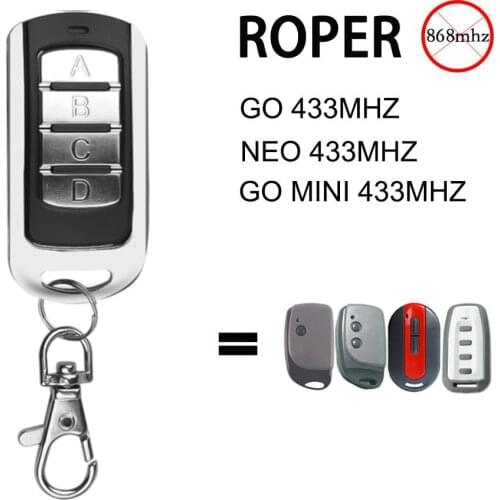 ROPER GO MINI NEO Remote Control Compatible ROPER Gate Garage Door 433mhz 868mhz Remotes